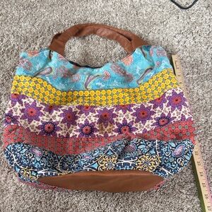 Claire's Colorful Paisley and Floral Tote